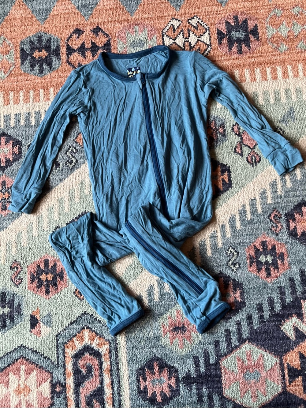 Blue One-Piece Kickee Pants Jumpsuit 2T